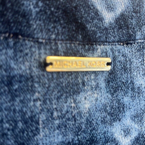 Michael Kors Sleeveless Tie Dyed Denim Blue Lace Up Tank Mini Dress XSmall - Picture 4 of 13